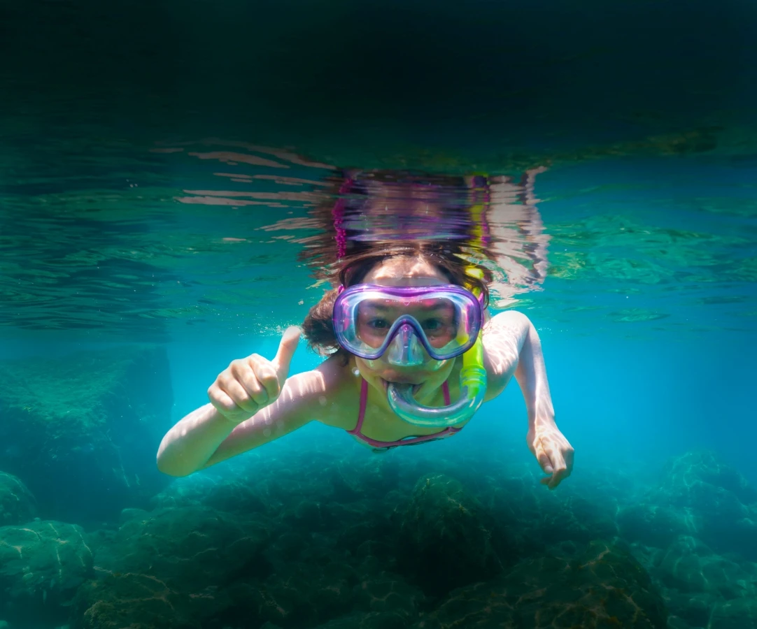 Snorkel con rayas